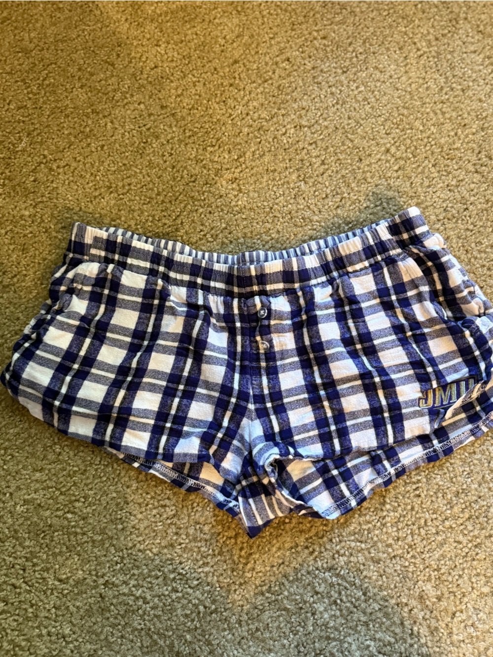 JMU Flannel shorts